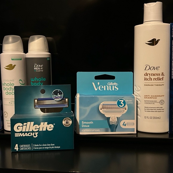 Dove Dryness & Itch Relief Shampoo Crest Gillette Deo personal care bundle new - Picture 5 of 5